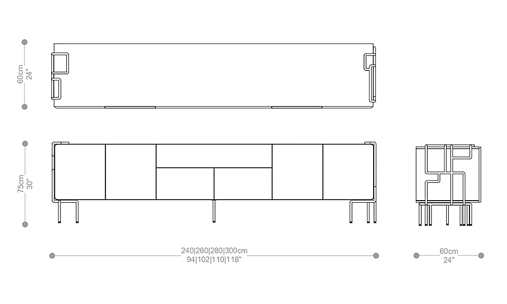 Image of the complete dimensions of the product